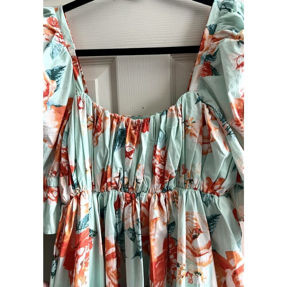 BUDDY LOVE Valentina Milk Maid Floral Puff Sleeve Baby Doll Mini Dress - Picture 6 of 13